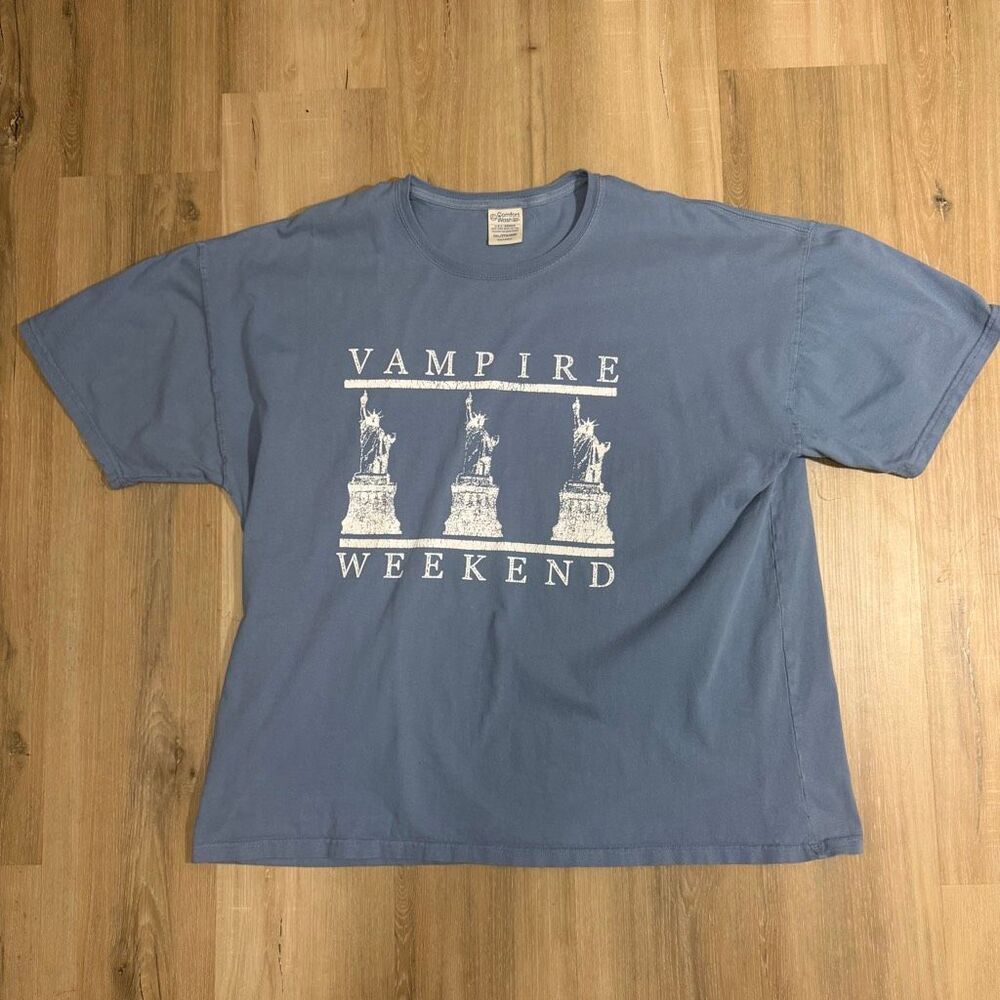 Vampire Weekend Only God Was Above Us Tour Shirt Sz 2XL Statue Of Liberty Tee